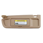 Beige Left Driver Side Sun Visor Compatible with Honda Civic 2006-2011 Replaces# 83280-SNA-W01ZB